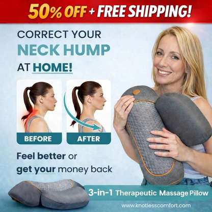 3-In-1 Therapeutic Massage Pillow - 50% Off Sales